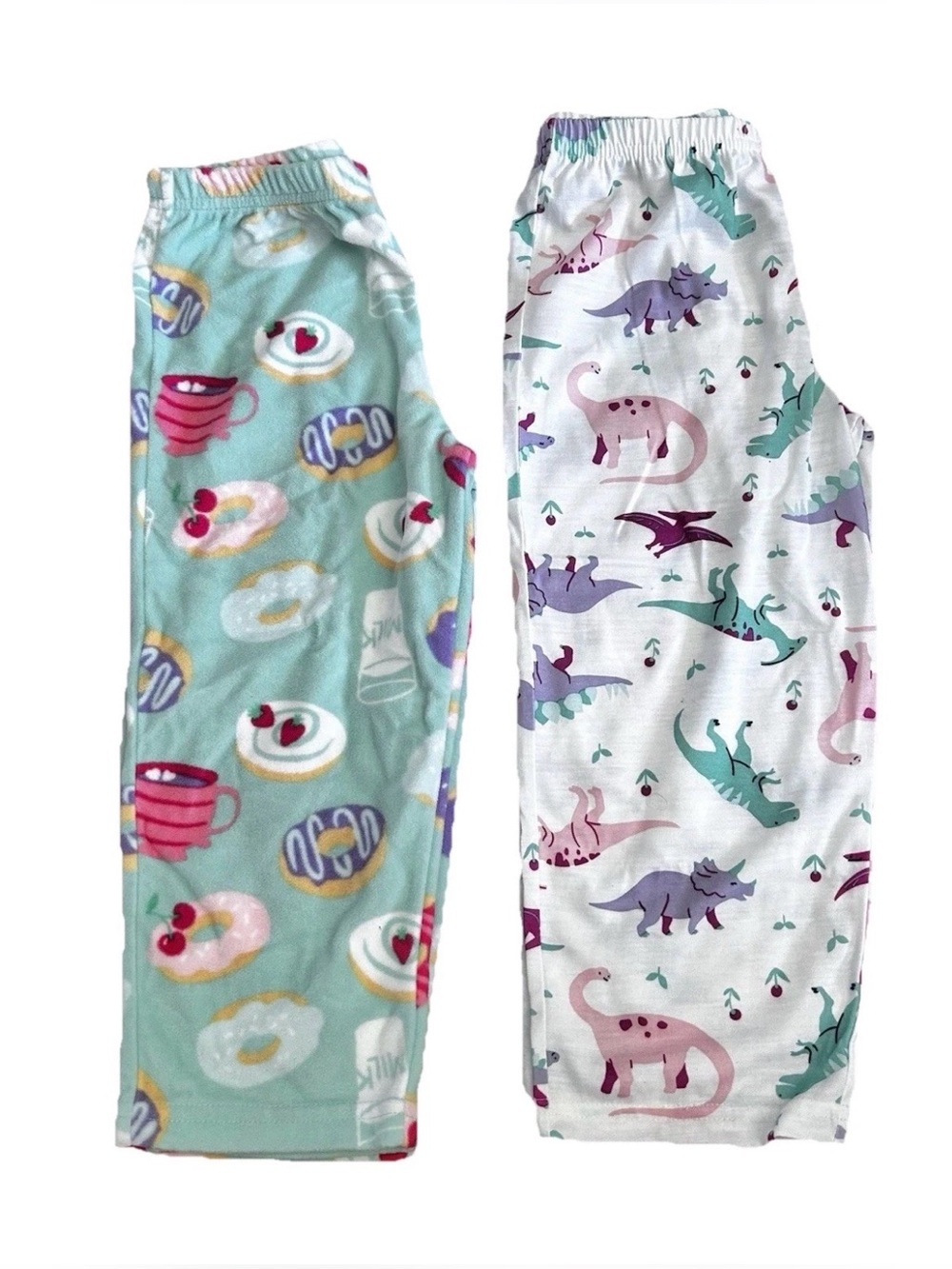 Carter's Teal and White adorable Dinosaur Donut Pajama Bottoms